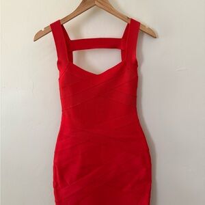 House of CB London Red Bandage Mini Dress - Perfect for Nights Out!